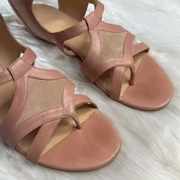 Balenciaga Pink Suede and Leather Gladiator Sandals - Picture 2 of 12